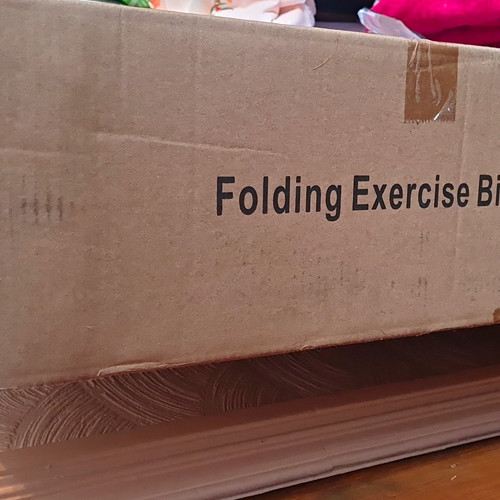 Folding exercise bike - exercise,